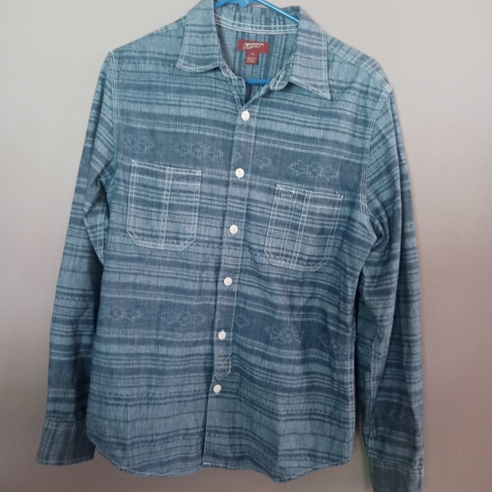 Men's Arizona Jeans Button Down Shirt Size M